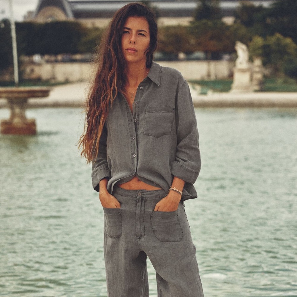 ZARA linen button down